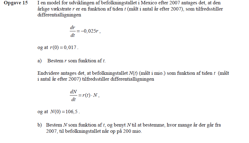 r som funktion af t?