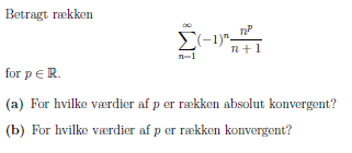 Løsningen for den absolute konvergens