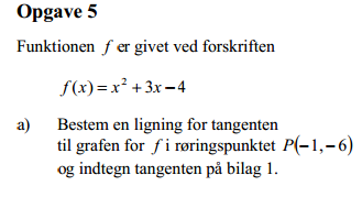 Tangentligning; to punkter