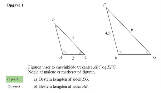 Ensvinklede trekanter Matematik Studieportalen.dk