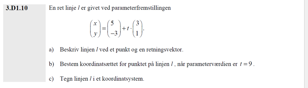 opgave ind parameterfremstilling - Matematik - Studieportalen.dk