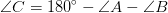 \angle C = 180^{\circ}-\angle A-\angle B
