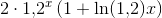 2\cdot 1{,}2^x\left ( 1+\ln(1{,}2)x \right )