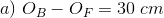 a)\;O_{B}-O_{F}=30\;cm