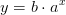 y = b\cdot a^{x}