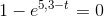 1-e^{5,3-t}=0