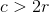 c> 2r