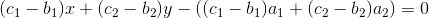(c_1-b_1)x+(c_2-b_2)y-((c_1-b_1)a_1+(c_2-b_2)a_2)=0