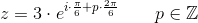 z=3\cdot e^{i\cdot\frac{ \pi}{6} +p\cdot \frac{2\pi}{6} }\; \; \; \; \; \; \; p\in \mathbb{Z}