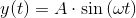 y(t)=A\cdot \sin\left (\omega t \right )