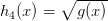 h_4(x)=\sqrt{g(x)}