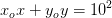 x_ox+y_oy=10^2