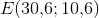 E(30{,}6;10{,}6)