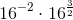 16^{-2}\cdot 16^{\frac{3}{2}}