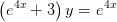 \left (e^{4x}+3 \right )y=e^{4x}