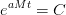 e^{aMt}=C