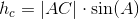 h_c=\left | AC \right |\cdot \sin(A)