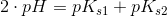 2\cdot pH=pK_{s1} +pK_{s2}