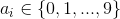 a_i \in \{ 0, 1, ..., 9\}