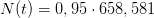 N(t)=0,95\cdot 658,581
