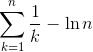 \sum_{k=1}^{n}\frac{1}{k}-\ln n