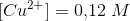 [Cu^{2+}]=0{,}12\; M