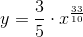 y=\frac{3}{5}\cdot x^{\frac{33}{10}}