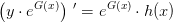 \left (y\cdot e^{G(x)} \right ){\, }'=e^{G(x)}\cdot h(x)