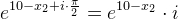 e^{10-x_2+i\cdot \frac{\pi }{2}}=e^{10-x_2}\cdot i