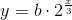 y=b\cdot 2^{\frac{x}{3}}