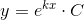 y=e^{kx}\cdot C