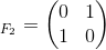 _{F_2}=\begin{pmatrix} 0 &1 \\ 1 &0 \end{pmatrix}