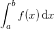 \small \int_{a}^{b}f(x)\, \mathrm{d}x