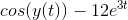 cos(y(t))-12e^{3t}