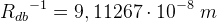 {R_{db}}^{-1}=9,11267\cdot 10^{-8}\; m