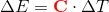 \Delta E=\mathbf{\color{Red} C}\cdot \Delta T