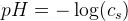 pH=-\log (c_s)