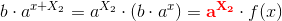 b\cdot a^{x+X_2}=a^{X_2}\cdot \left ( b\cdot a^x \right )=\mathbf{\color{Red} a^{X_2}}\cdot f(x)