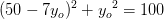 (50-7y_o)^2+{y_o}^2=100