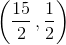 \left ( \frac{15}{2}\, ,\frac{1}{2} \right )