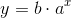 \\ y=b\cdot a^x