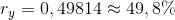 r_y=0,49814\approx 49,8\%