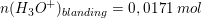 \small n(H_3O^+)_{blanding}=0,0171\; mol