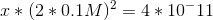 x*(2*0.1M)^2=4*10^-11