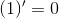 (1){}'=0