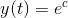 y(t)=e^c