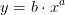 y=b\cdot x^{a}