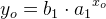 y_o=b_1\cdot {a_1}^{x_o}