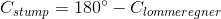 C_{stump}=180^{\circ}-C_{lommeregner}