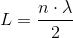 L = \frac{n\cdot\lambda}{2}